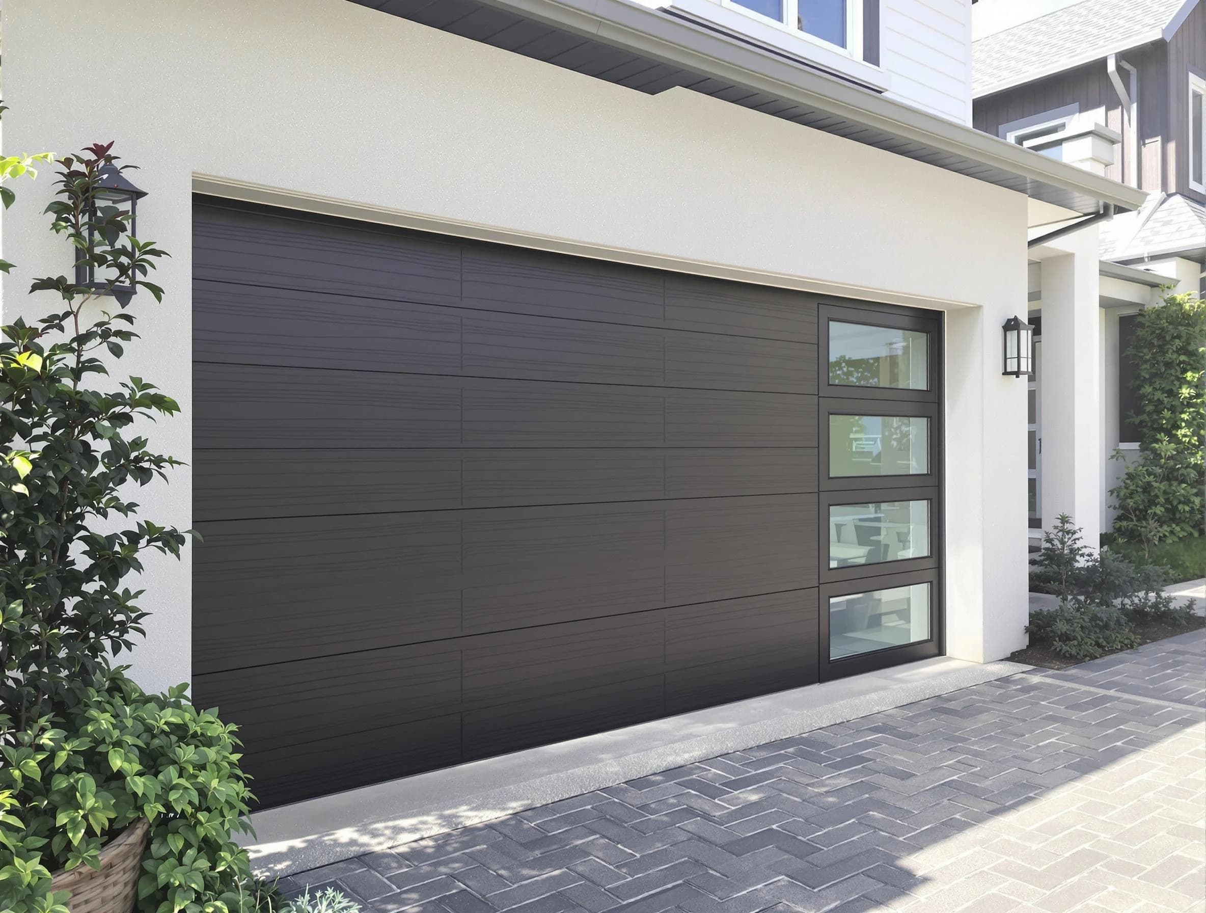 Custom garage door installation by Tuttle Garage Door Repair in Tuttle