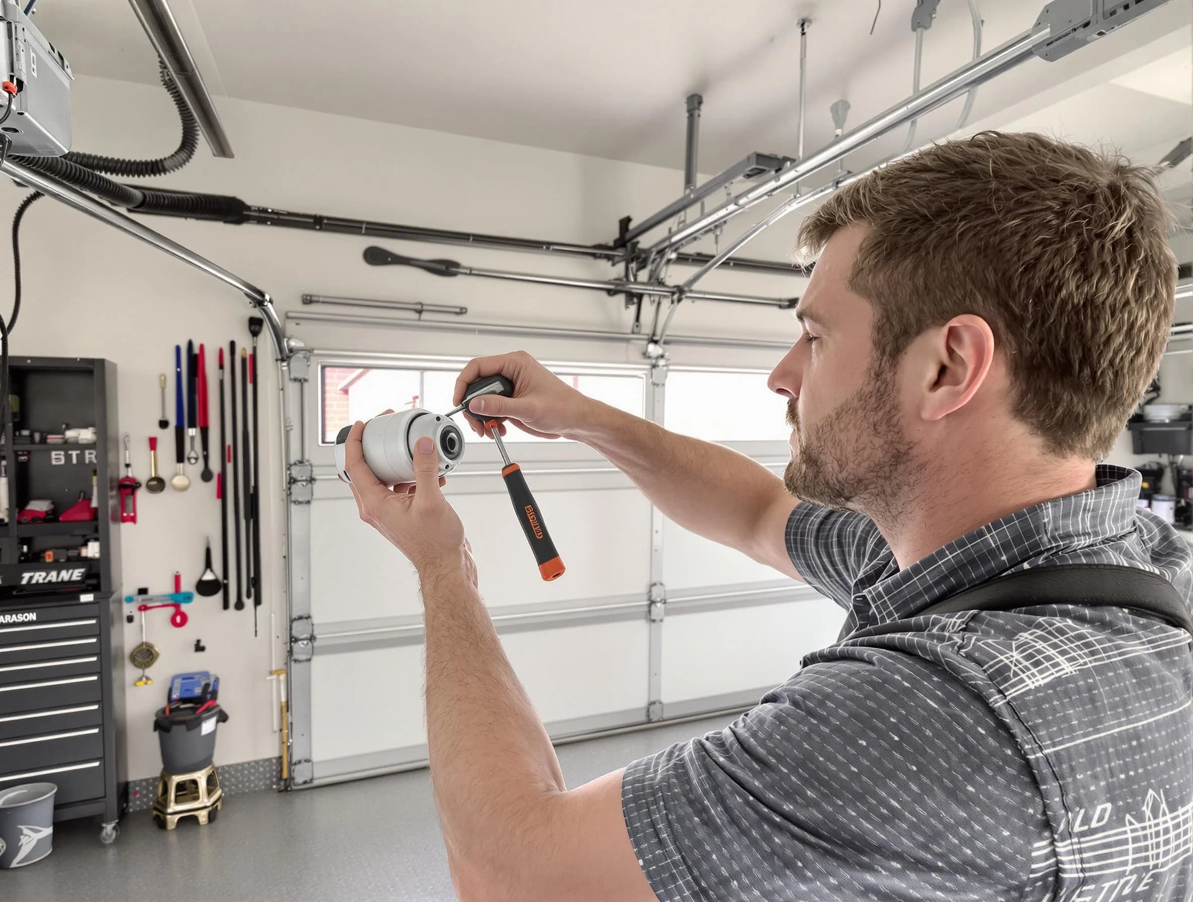 Garage door opener repair service by Tuttle Garage Door Repair in Tuttle