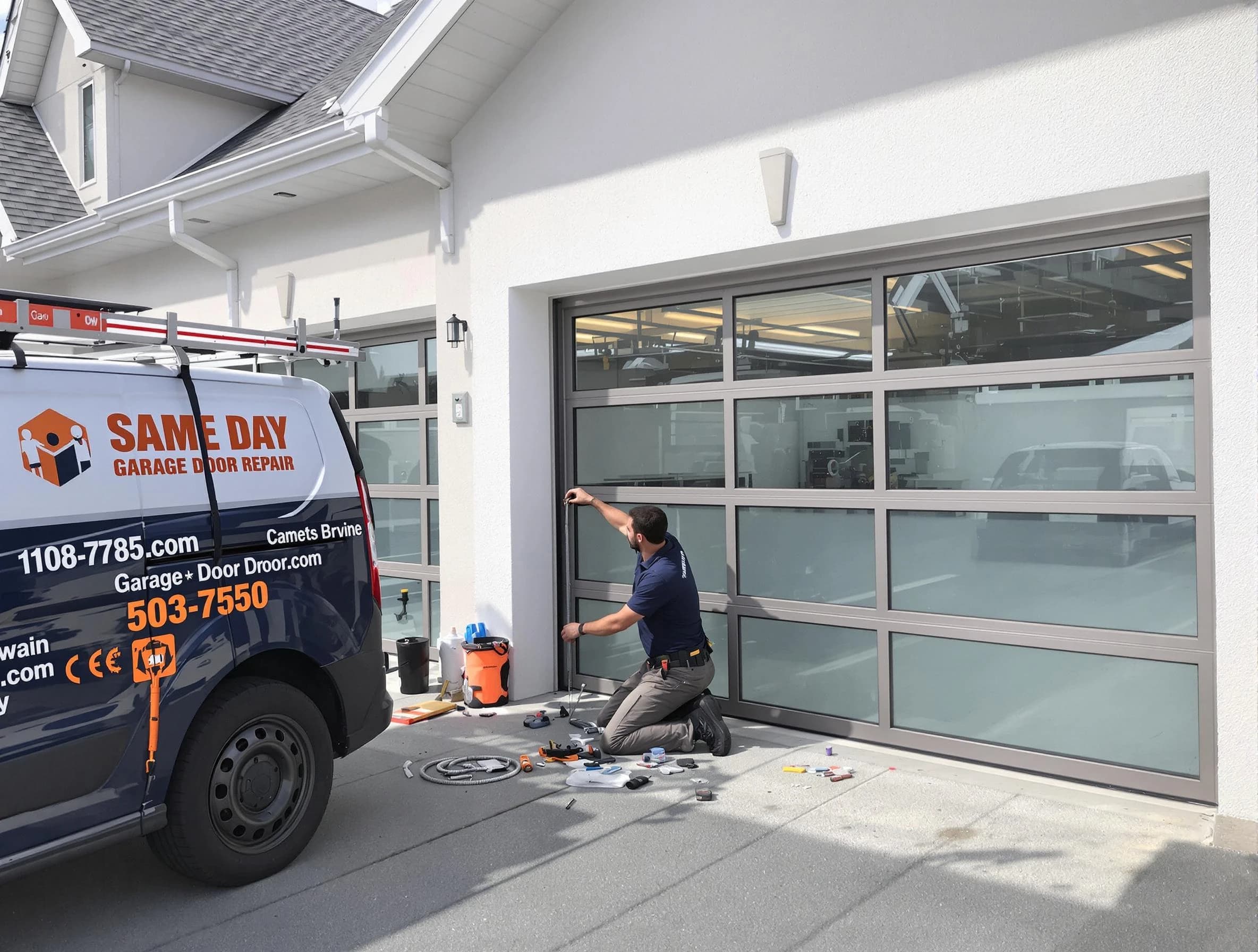 Same-day garage door repair service by Tuttle Garage Door Repair in Tuttle
