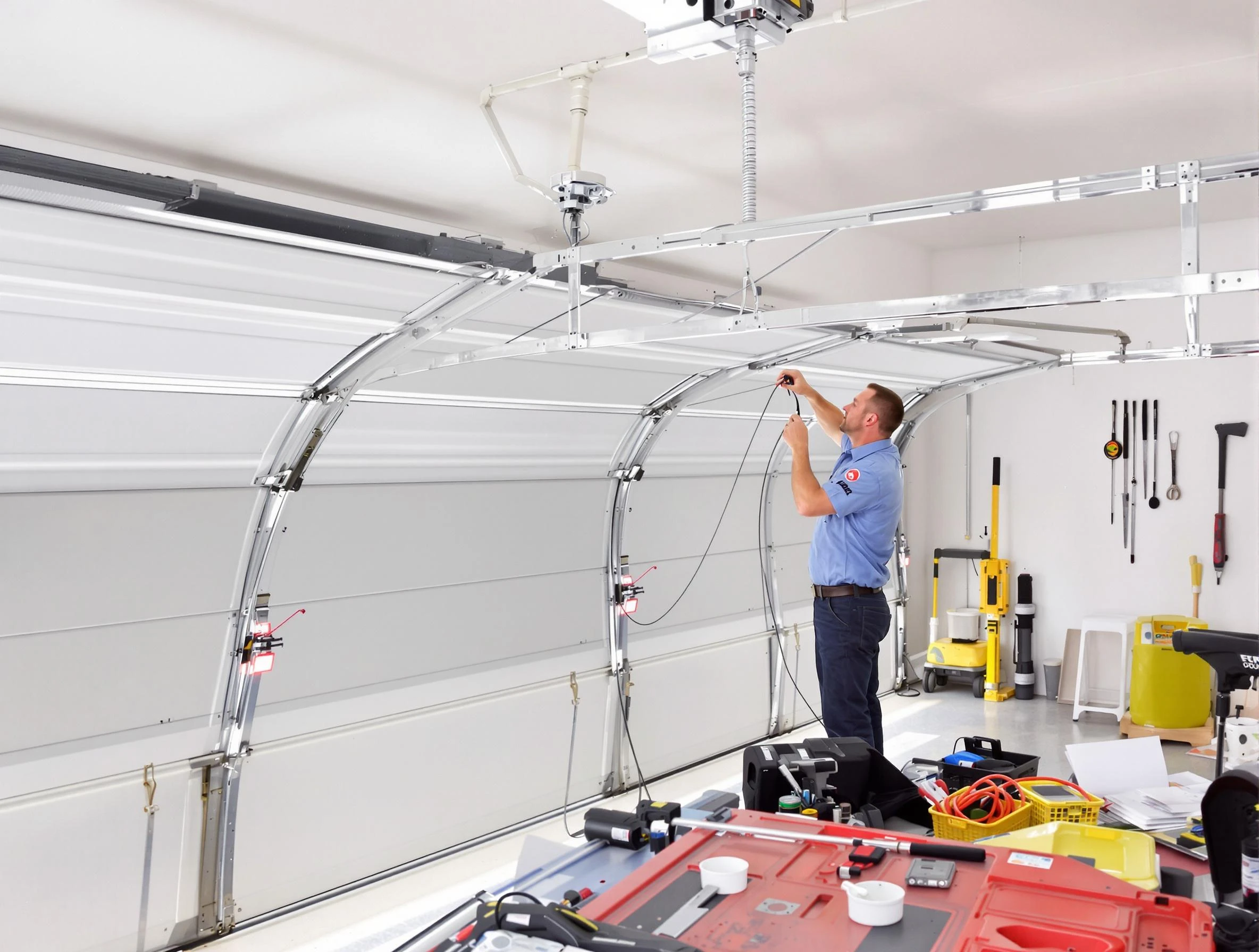 Garage door cable repair service by Tuttle Garage Door Repair in Tuttle