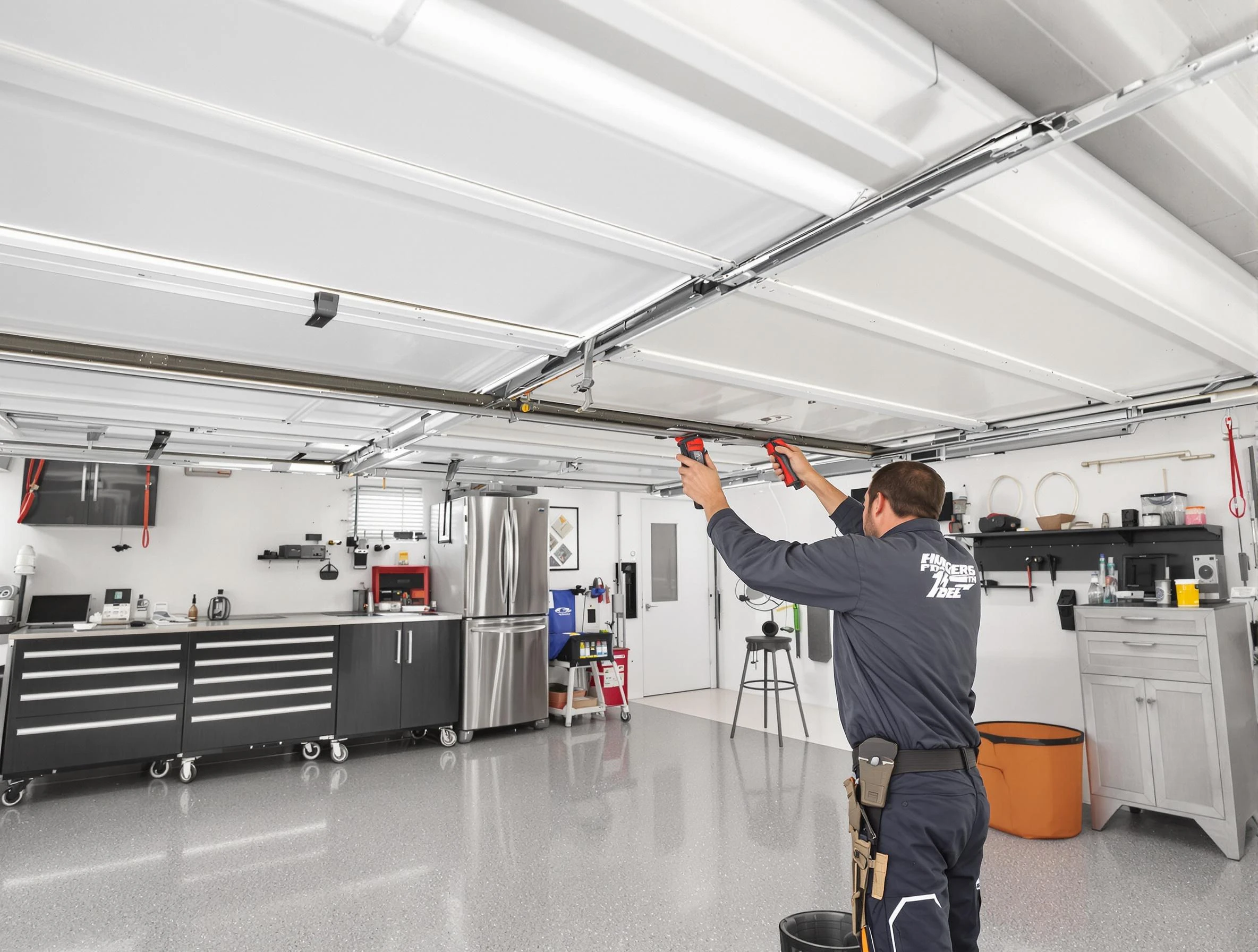 Overhead garage door repair service by Tuttle Garage Door Repair in Tuttle