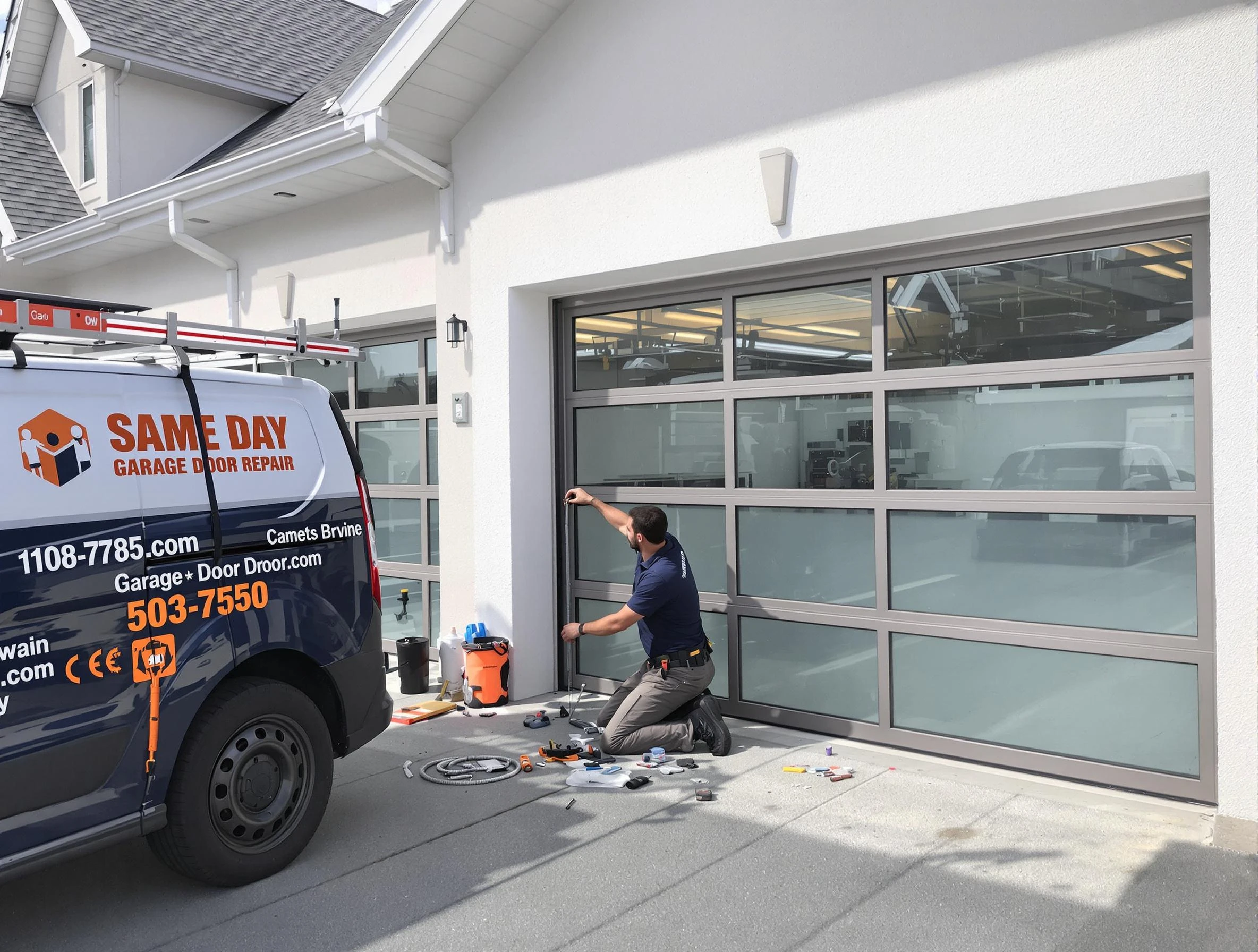 Same-day garage door repair service by Tuttle Garage Door Repair in Tuttle